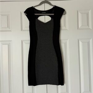 Express Black and Gray Mini Dress